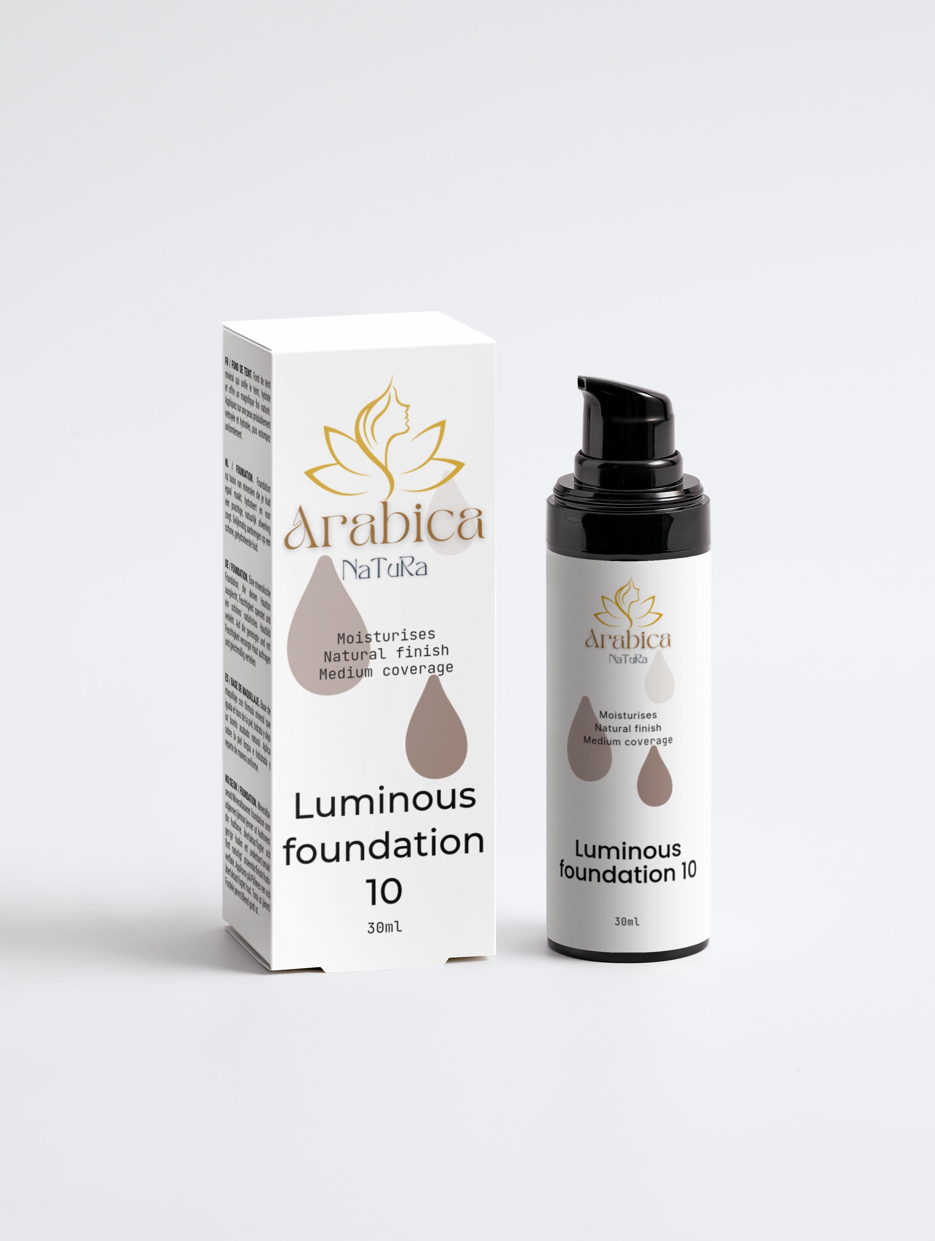 Base de Maquillaje Luminosa 10 de Arabica Natura