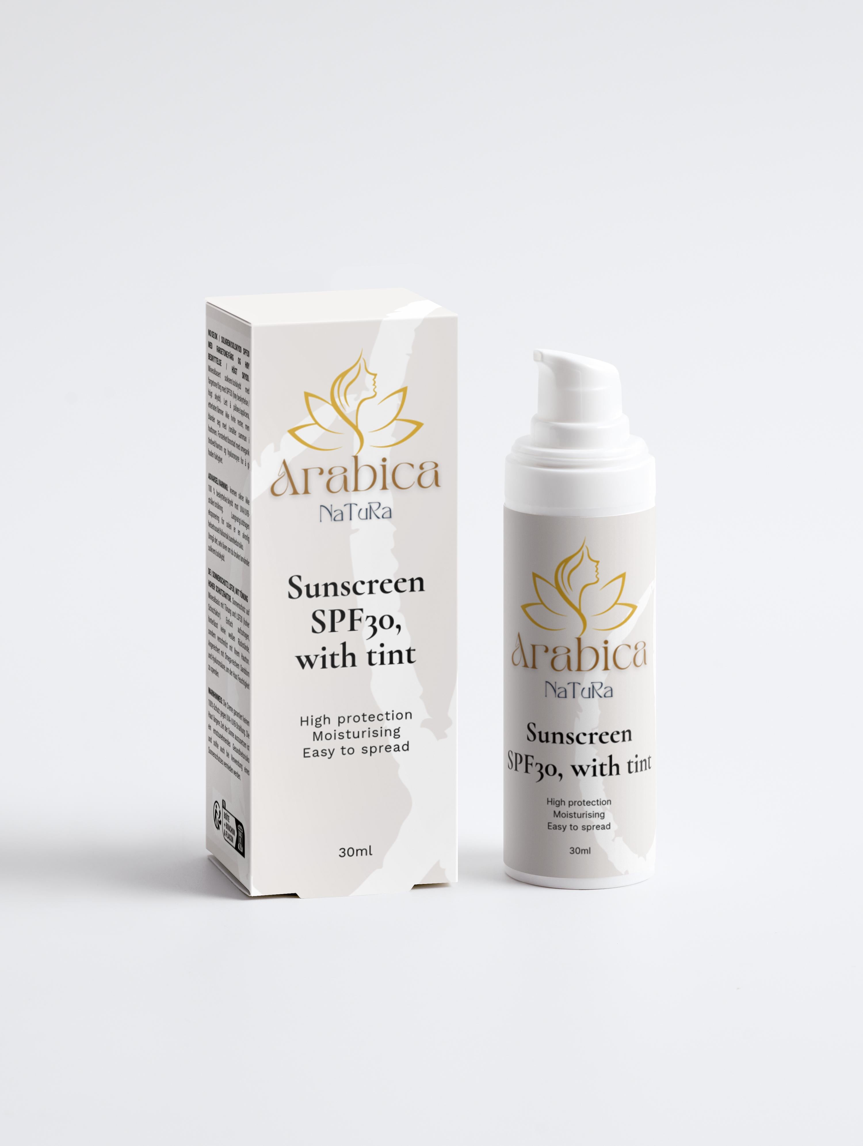 Protector Solar SPF30 con Tinte de Arabica Natura